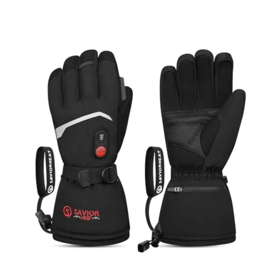 

Upgraded Rechargeable Heated Gloves for Men Women with 3000mAh Battery 3 Heat Levels Up to 150F Waterproof Electric Heated Glov