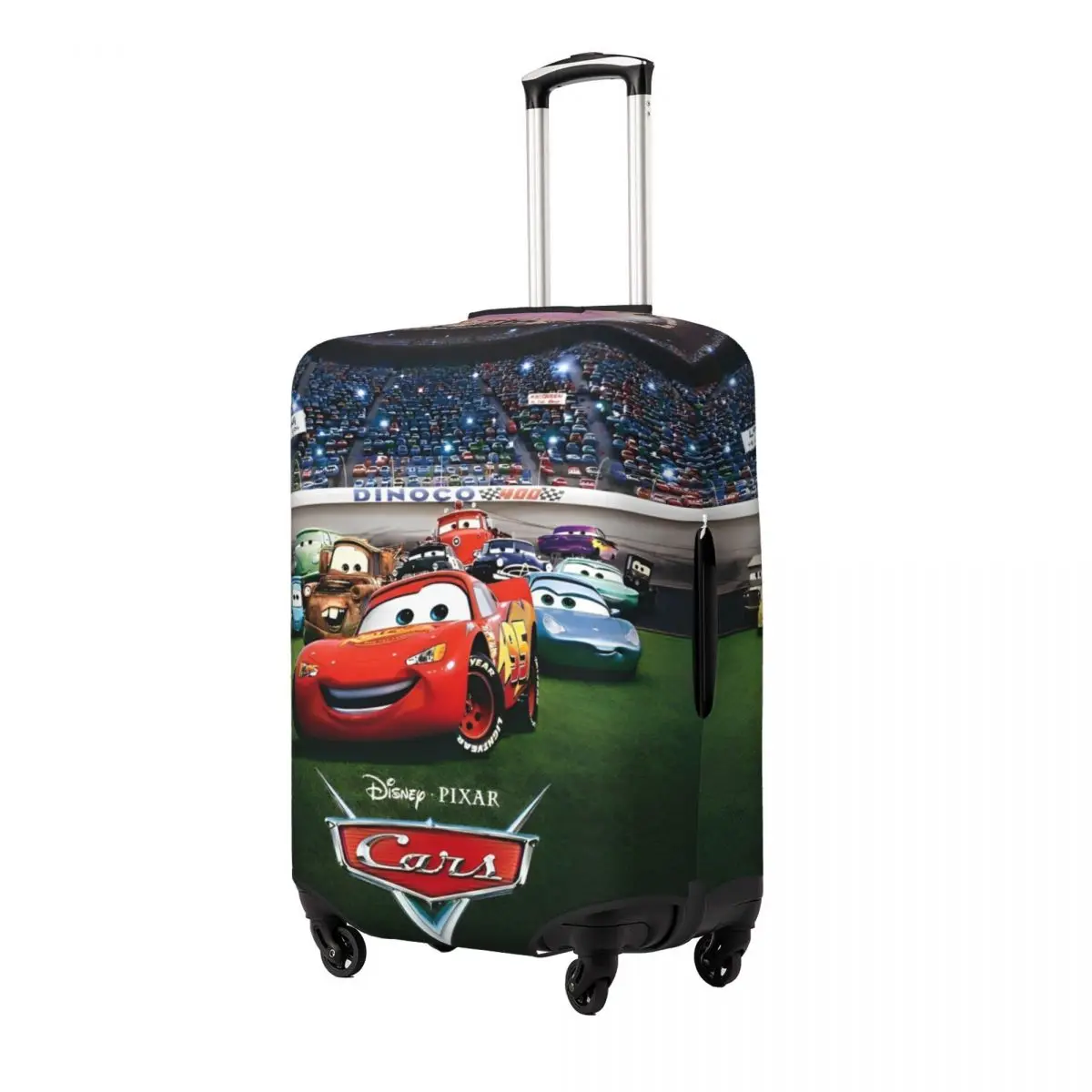 Pixar Lightning McQueen Cars Cartoon Suitcase Cover Cruise Trip Holiday Useful Luggage Supplies Protection