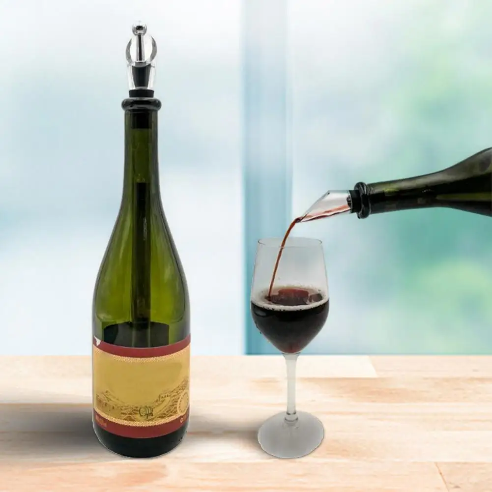 3Pcs Wine Pourer Eco-friendly Wine Icing Stick Food Grade Great Champagne Cooling Stick with Pourer Wine Plug Home Supplies
