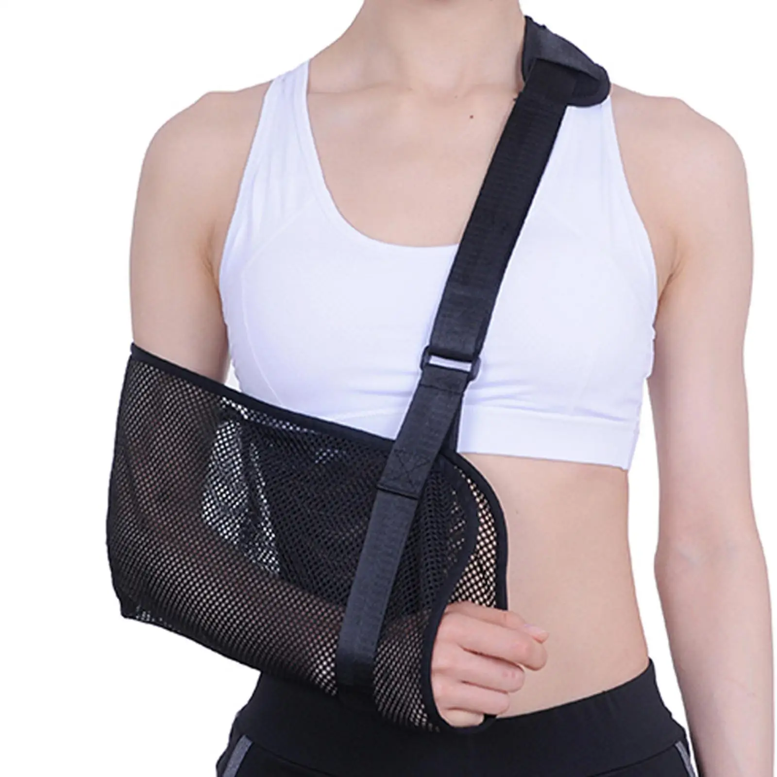 Breathable Arm Sling Adjustable Support Strap Lightweight Immobilizer for Injury Shoulder Elbow Wrist Rotator Cuff Women and Men