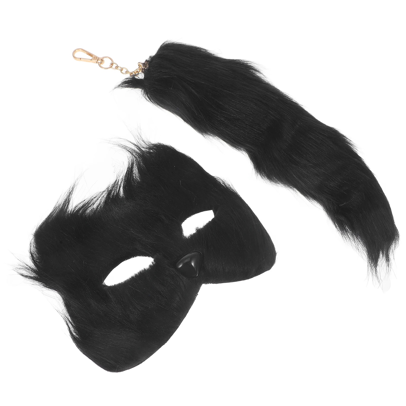 

Fox Mask Set Halloween Cosplay for Adults Party Masks Clothing Costumes Black Man