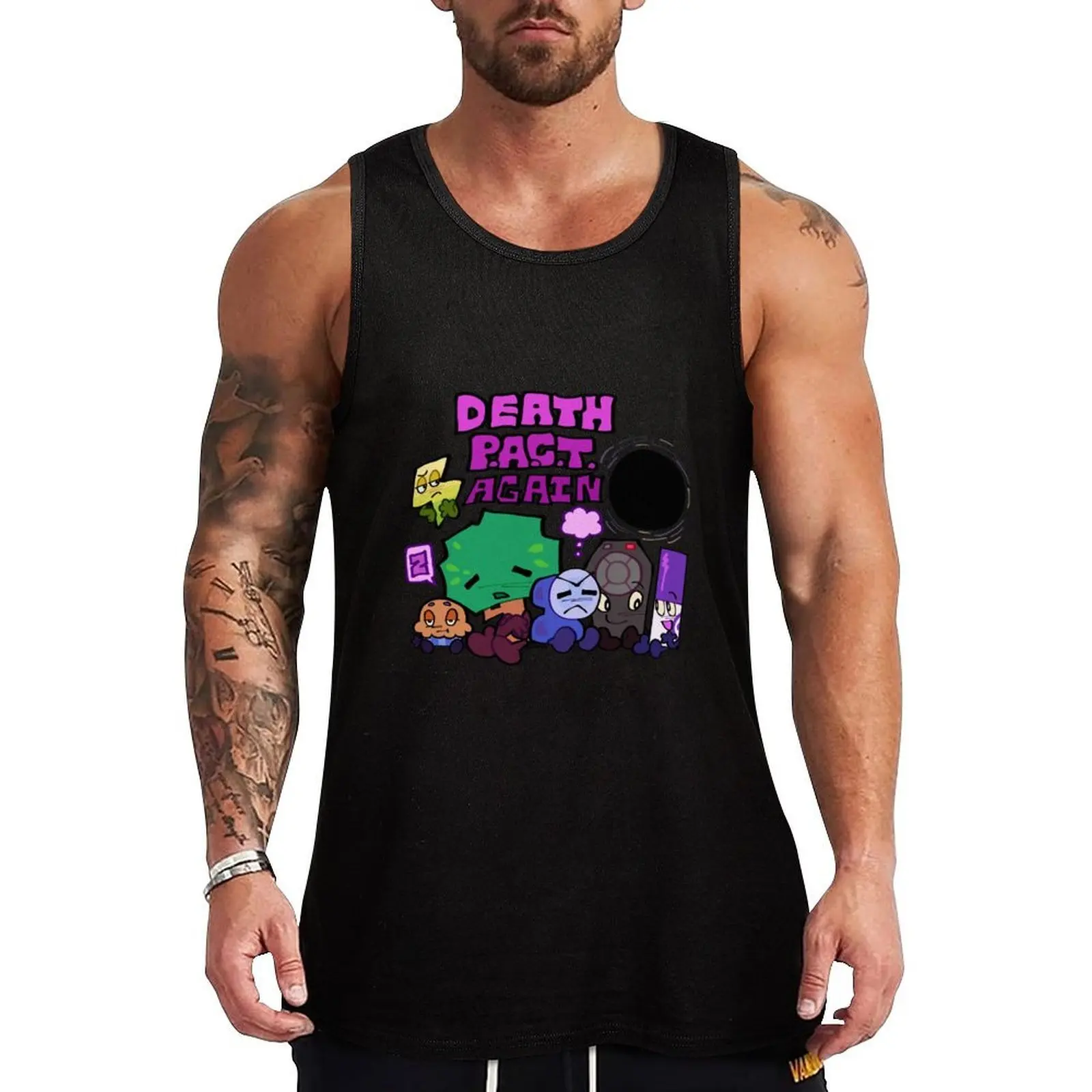 Team death pact chilling Tank Top Casual Lounge Tank Top Sleeveless Loose Soft Shirt