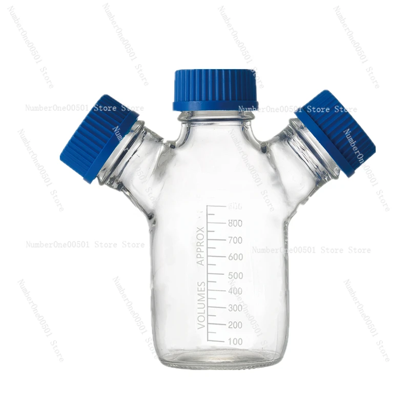 Gl45 Screw Mobile Phase Liquid Bottle Screw Storage  Chromatography Solvent  Blue Cap Silk Reagent Bottle