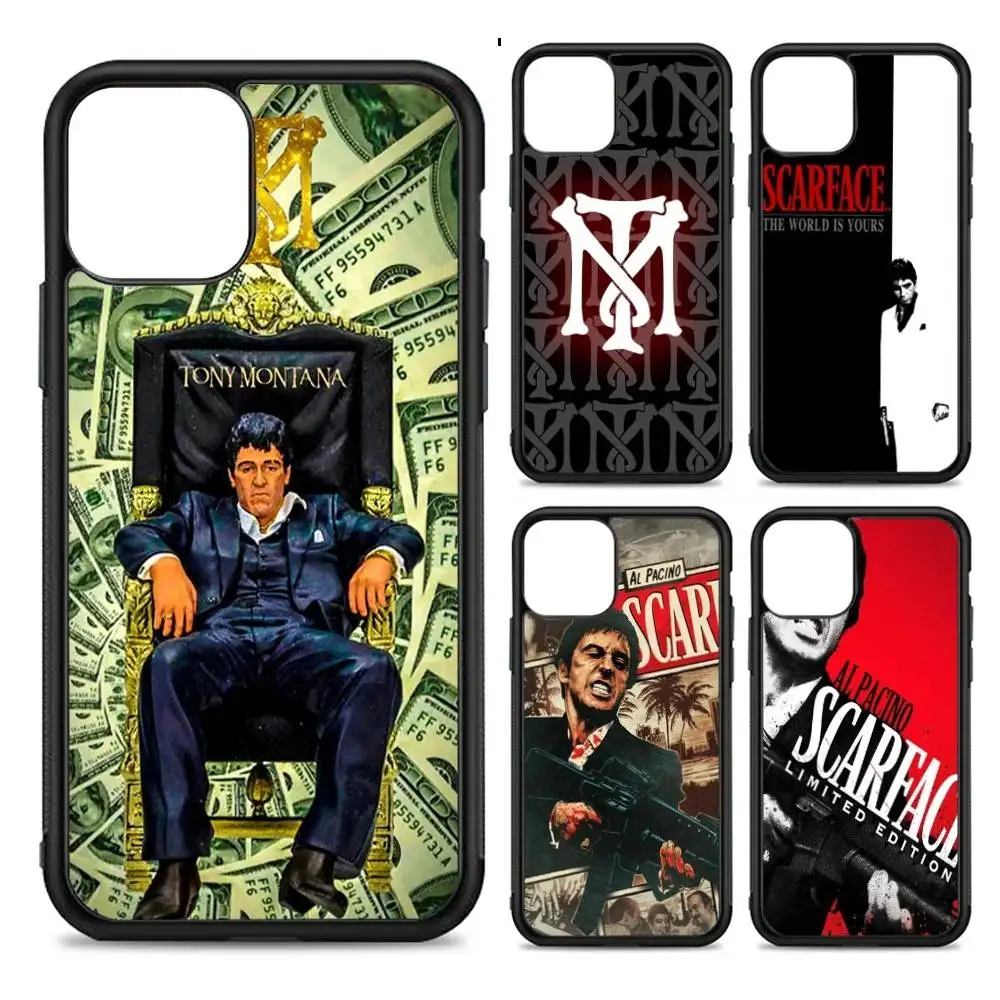 

Classic S-Scarface Film Tony Phone Case For IPhone 17 16 Pro Max 11 12 13 14 15 Hard PC+TPU Bracket Back Cover