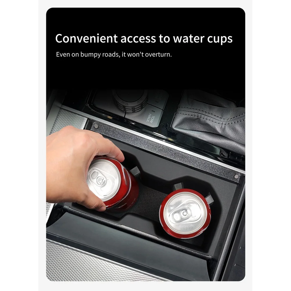 Car TPE Center Console Cup Holder Liner FOR Toyota FOR Tundra 22 FOR Sequoia 23–25 Car Accessories