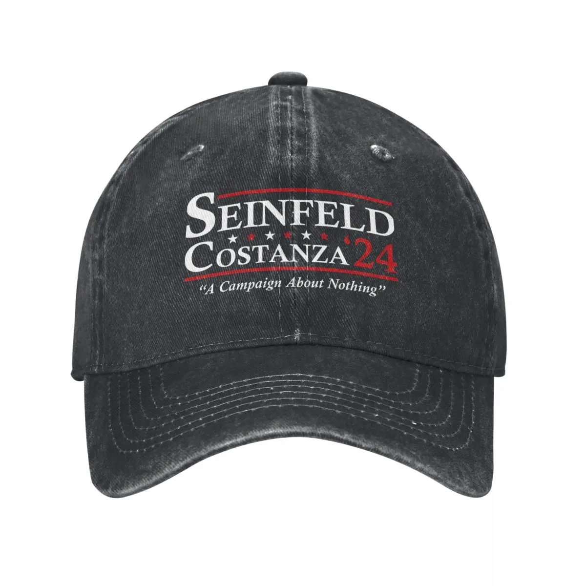 

Seinfeld Costanza 2024 Election Baseball Cap Retro Distressed Denim Funny TV Dad Hat Unisex Style Outdoor All Seasons Travel