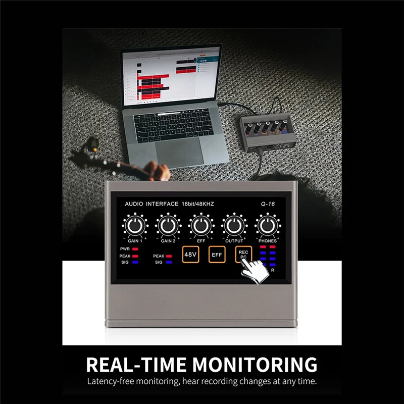 

ABKN-Professional Audio Mixer USB Audio Interface Sound Card DJ Equipment Recording Studio Electric Guitar Converter