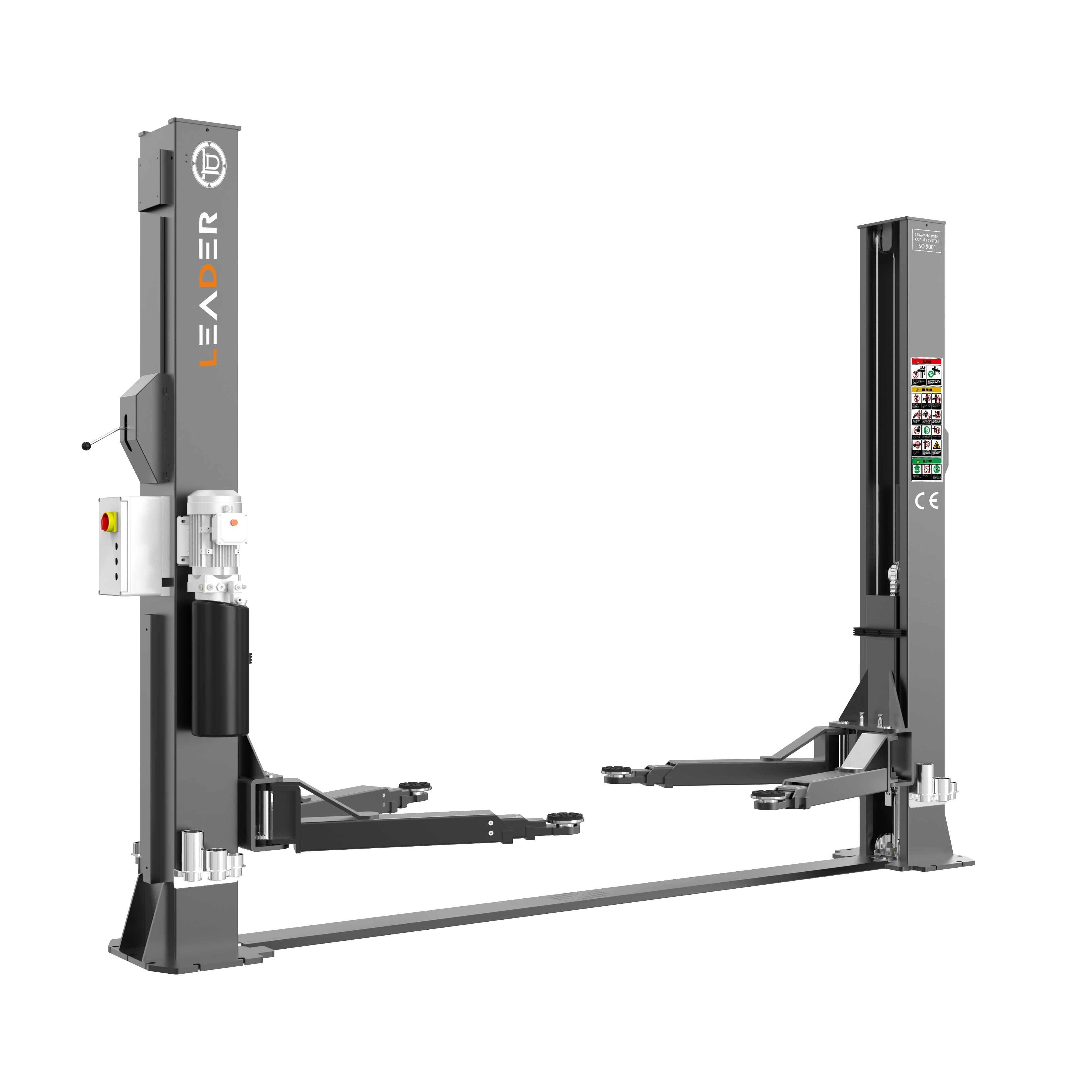 Single-Sided 5.5 Ton Manual Unlock/Electric Lock Two Post Car Lift with 1900mm Lifting Height and 3300mm Column Spacing