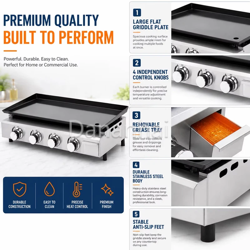 Commercial Desktop Iron Plate Oven Stainless Steel Barbecue Rack High-Quality Steak Machine for Business Use