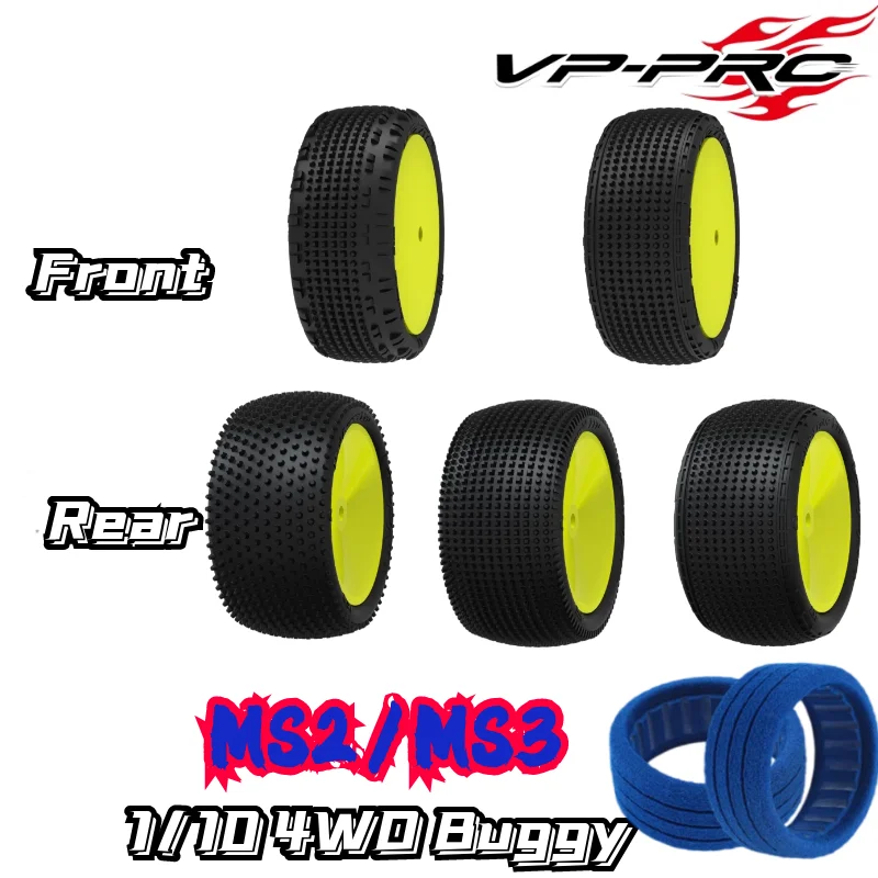 Super Price VP PRO RC 1/10 4WD Buggy Tire Front Rear Soft Evo 12mm Nut RC Racing Tire High Grip TLR Xray AE SWORKZ