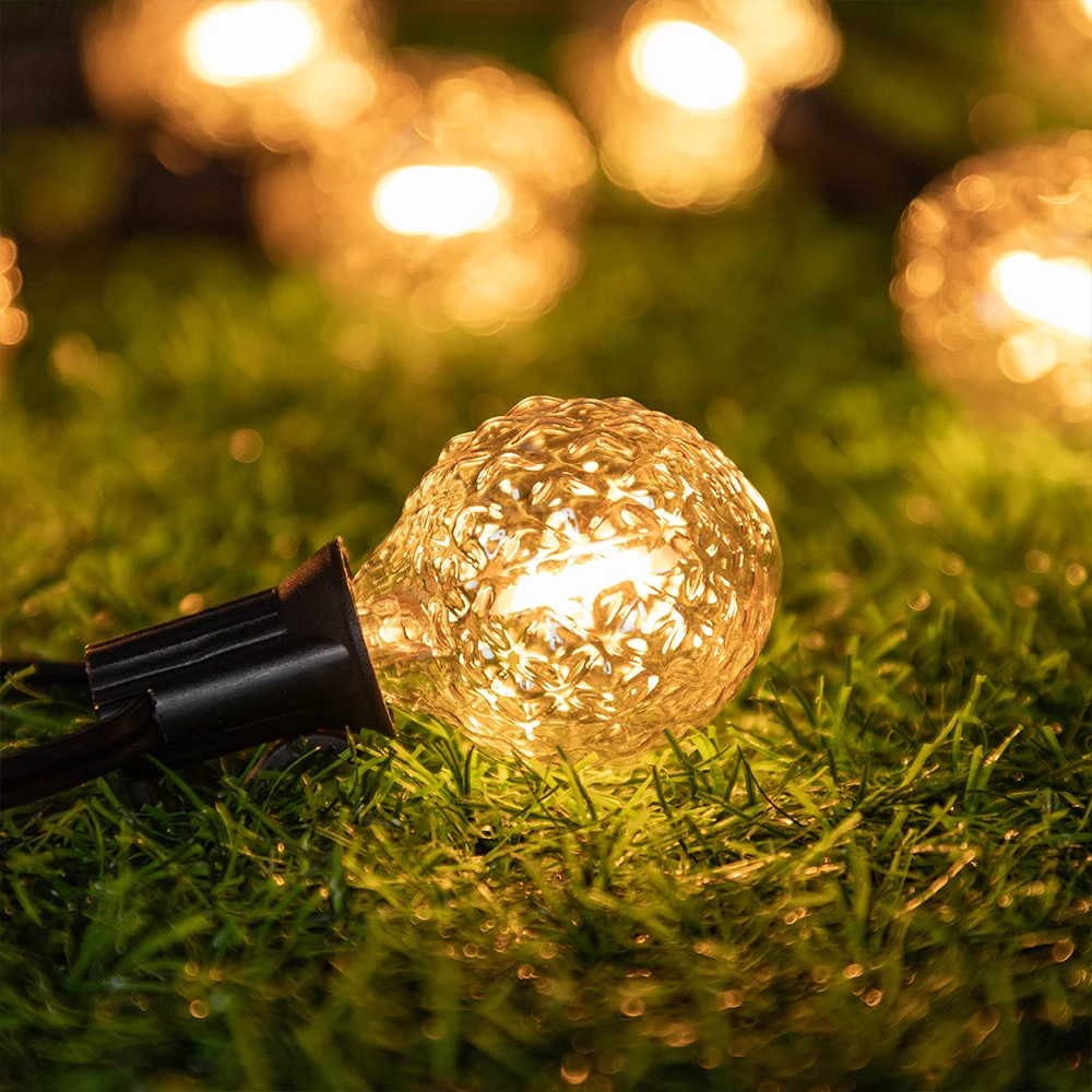 Connecteerbare Diamant Buiten Licht Slinger E12 220V G40 Waterdichte Tuin Buiten Kerstverlichting Decoratieve String Licht Kerst