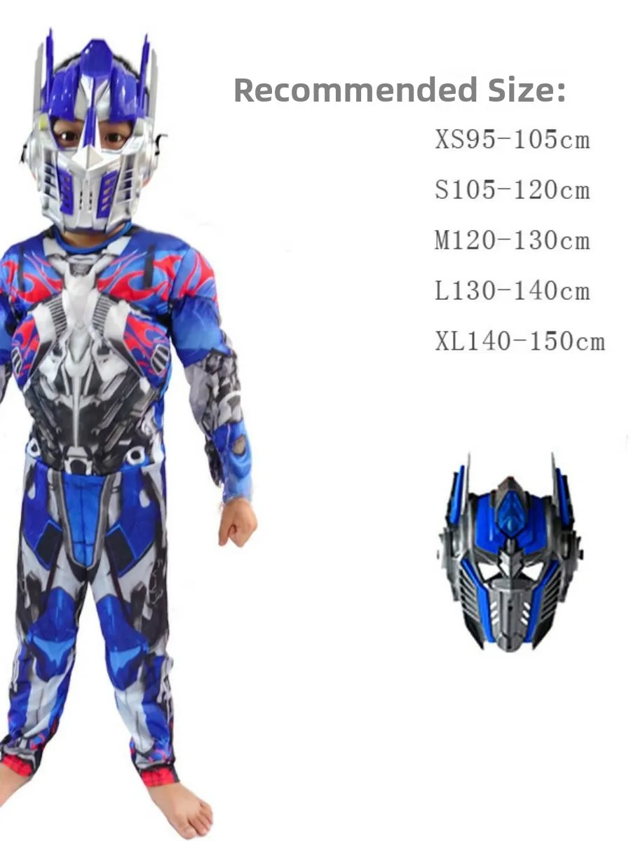 loween Glow-in-the-k Mask Set Accory for Children Clete Iron Man Optimus Prime een Giant Costume Outfit