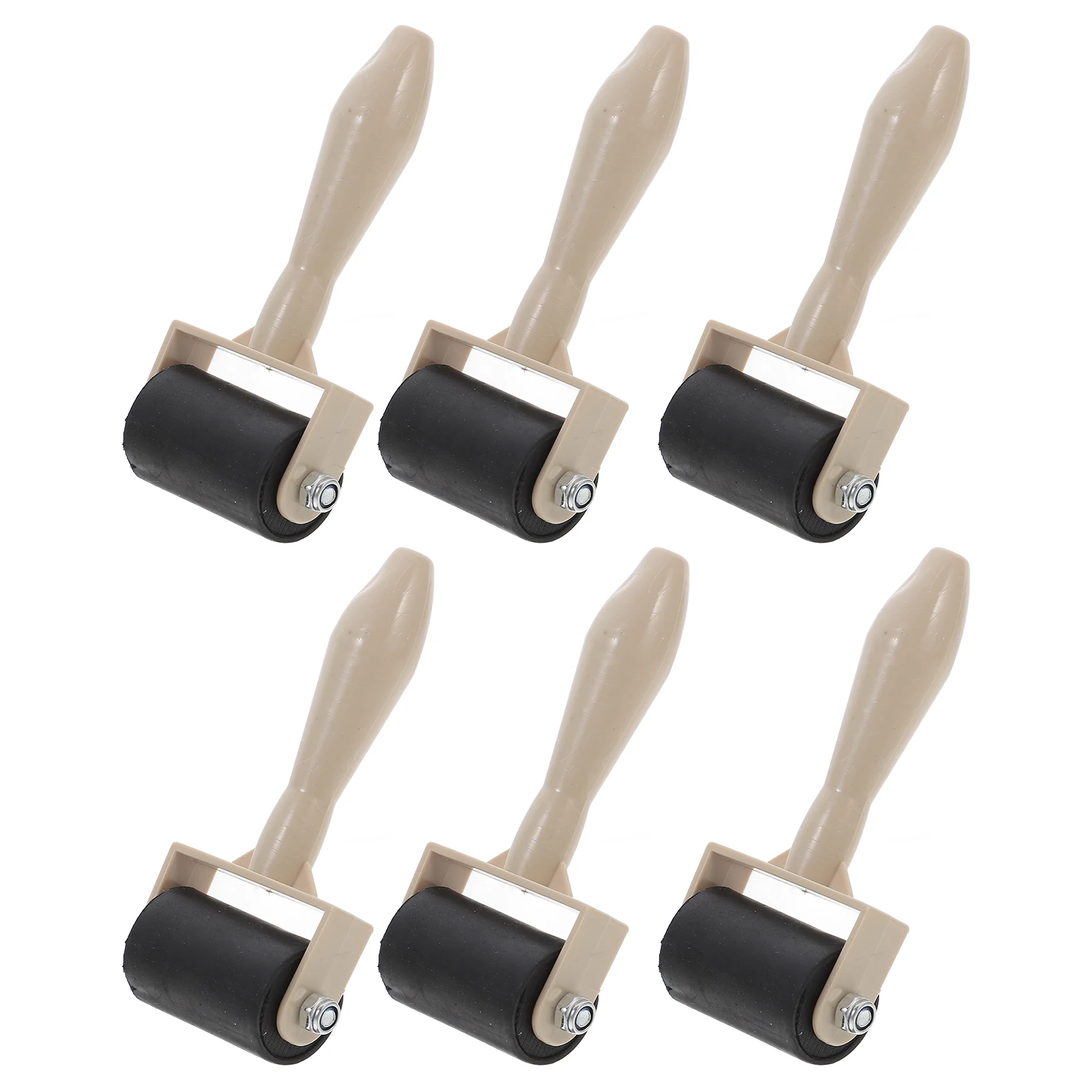 

6 Pcs Printmaking Ink Roller Tools Lightweight Plastic Rubber Crafting Stamping Brayers Painting Supplies