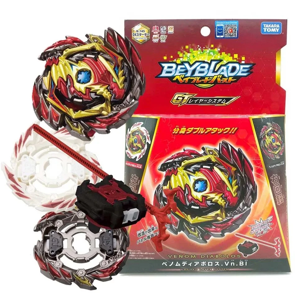 

GENUINE TAKARA TOMY BEY B-145 DX Starter Benome Diabolos. Vn. Bl BLADE NEW WITH ORIGINAL PACKAGING SET B 145
