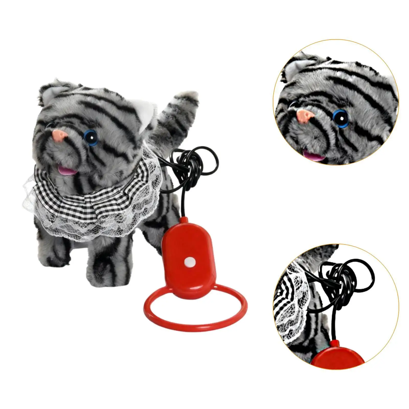 Elektronisches Haustier-Plüschtier, gehende Katze, lustige süße Kawai-Simulation mit Geräuschen und Bewegungen für Kinder, Mädchen und Jungen