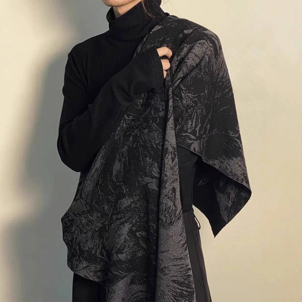 女性のファッショナブルなショールスカーフ暖かいウールブランケットカバーオフィスエアコン付きの部屋春秋シーズン長方形