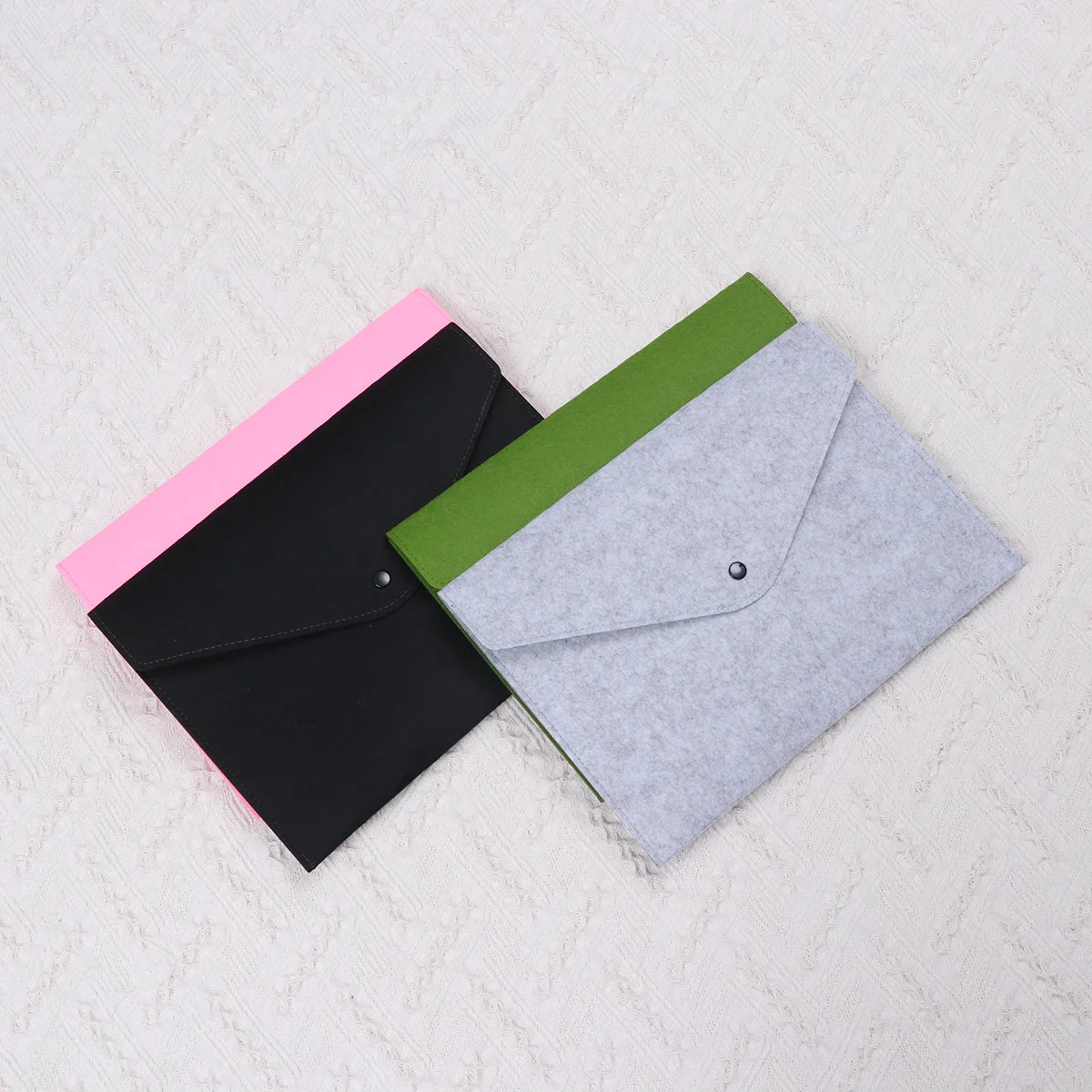 4 cartelle di file A4 porta documenti in feltro borsa valigetta portatile nero grigio chiaro rosa verde ecologico antitear