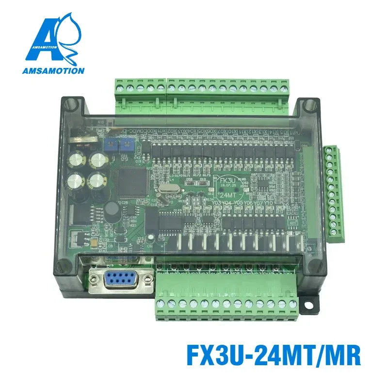 Industrial Controller Board FX3U FX3U-24MR FX3U-24MT Programable PLC 14DI/10DO Analog 6AI/2AO RS232 RS485