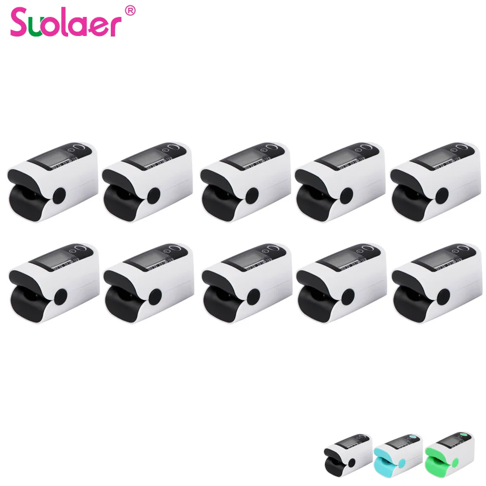 

10 шт. бытовой цифровой Пальчиковый Пульсоксиметр измеритель насыщения крови кислородом Пальчиковый SpO2 Монитор медицинские инструменты оптовая продажа