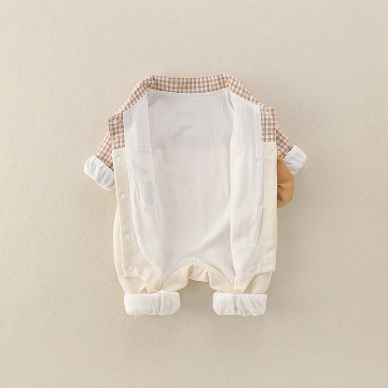 Autunno Outfit Baby Rer Ragazzi Plaid Lungo Sve Vestiti Vestito aderente Primavera Autunno Jaet Pantaloni lunghi a vita alta Alto contenuto