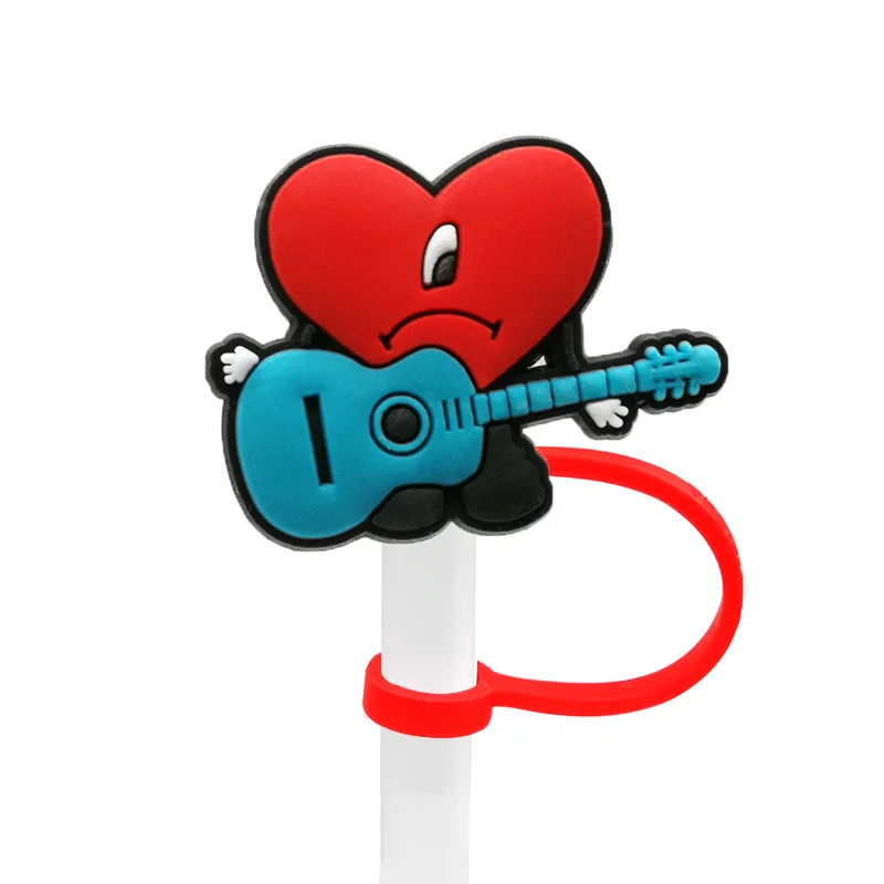 1/30 قطعة غطاء القش الأرنب السيئ ، 8 مللي متر القش توبر لطيف الاطفال اكسسوارات ل كوب الديكور ، الغبار سيليكون غطاء من القش #2