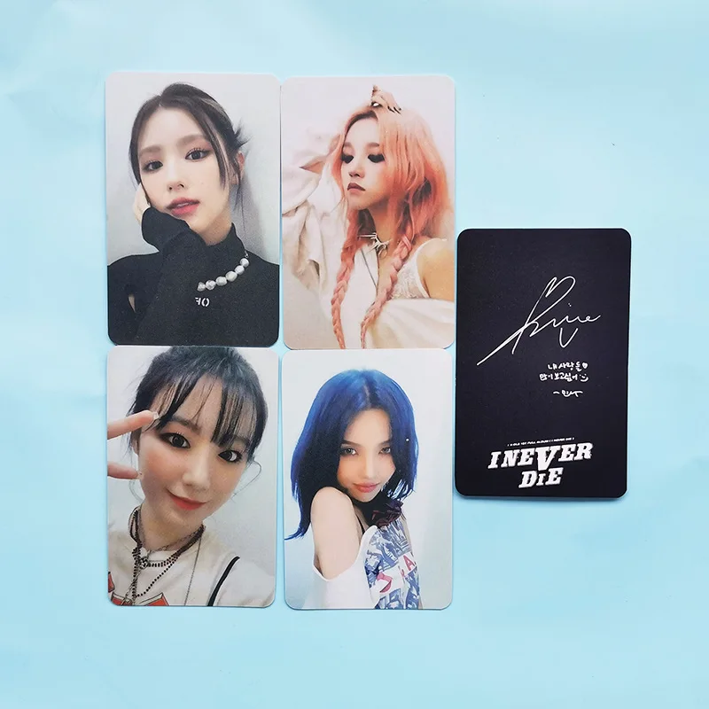 KPOP 5pcs/set (G)I-DLE Album I NEVER DIE Photocard Double-sided LOMO Cards Mi Yeon Minnie So-yeon YUQI Yeh Shuhua Postcard Gift