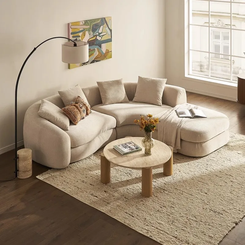 Europese Smalle Woonkamerbanken Beige Designer Hoekbank Woonkamerbanken Vloer Japanse Banken Woonkamer Meubels