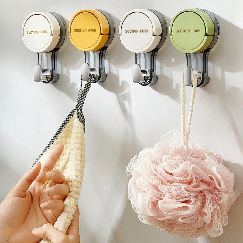 

Multifunctional Suction Cup Hook Reusable Vacuum Bathroom Suction Cup Hooks Waterproof Towel Rack Clothes Hanger Hook Accessor