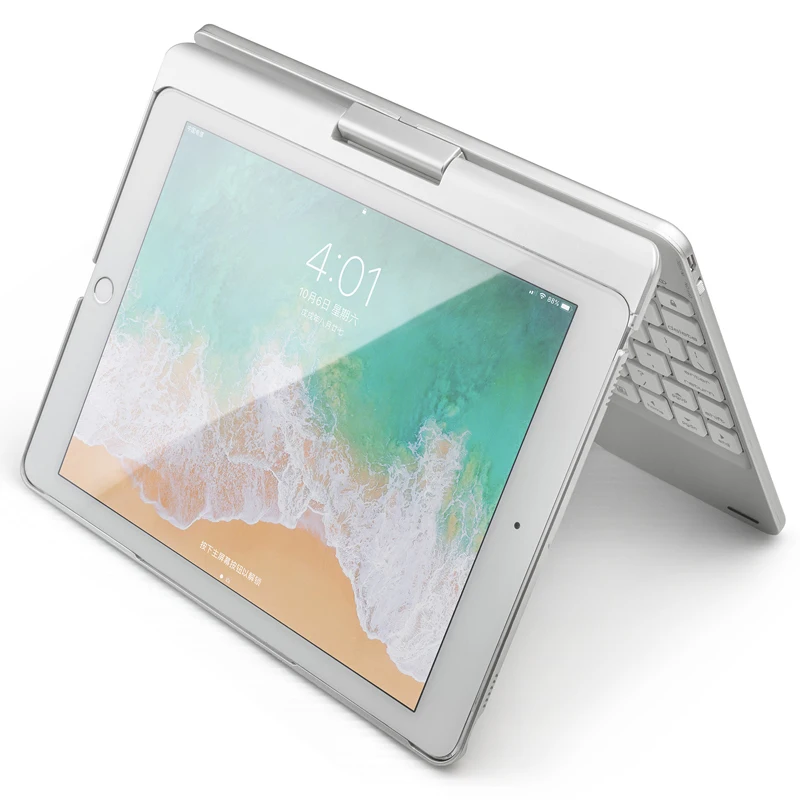 حافظة لوحة مفاتيح بلوتوث لجهاز iPad 5th 6th من الجيل Pro Air 1 2 2018 2017 9.7 حافظة كمبيوتر لوحي عربي عبري إسباني كوري