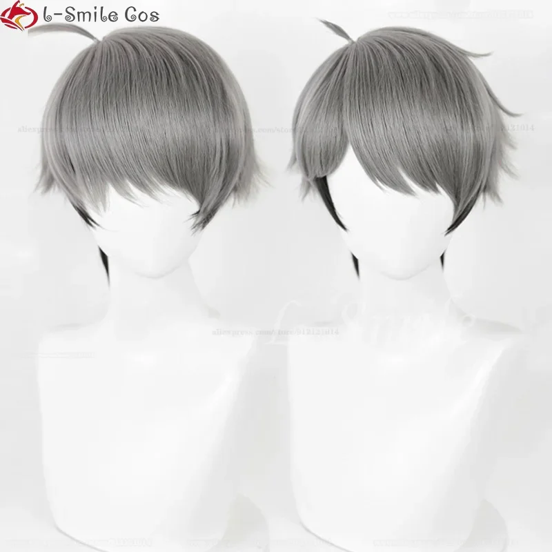 Anime Haikyuu!! Miya Osamu Cosplay Wig 30cm Silver Gray Cosplay Anime Wig Heat Resistant Hair Haikyuu To The Top Wigs + Wig Cap