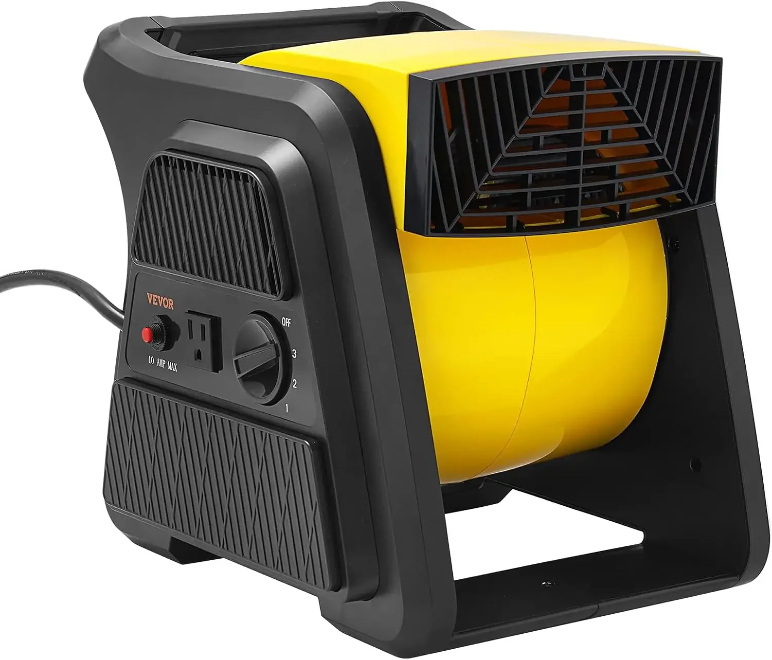 

Pivoting Utility Fan, 600 CFM High Velocity Floor Blower for Drying, Cooling, Ventilating, Exhausting, 300° Blowing Angle Air