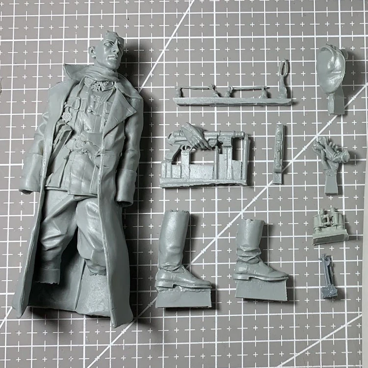 1 / 16 Resin Soldier  Western War Military  White Model