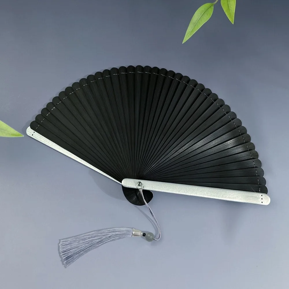 Creative Vintage Bamboo Folding Fan Mini Classic Handheld Fan Decorative Portable Tassel Folding Fan Stage Performance