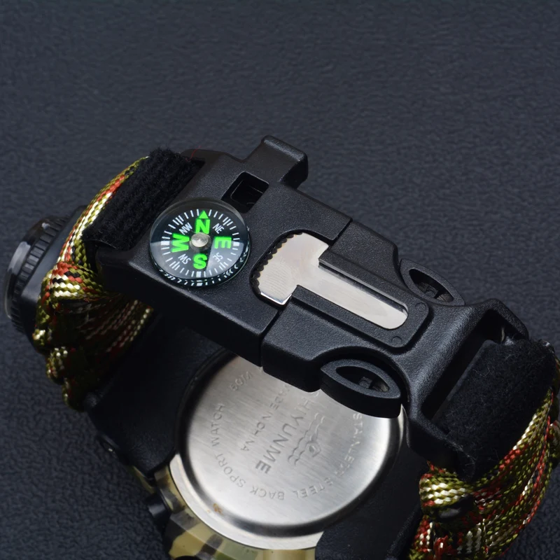 SHIYUNME Camouflage G Style Mens Outdoor Sports Quartz Watch Compass Waterproof Multifunction LED Digital Watches Relógio Homem