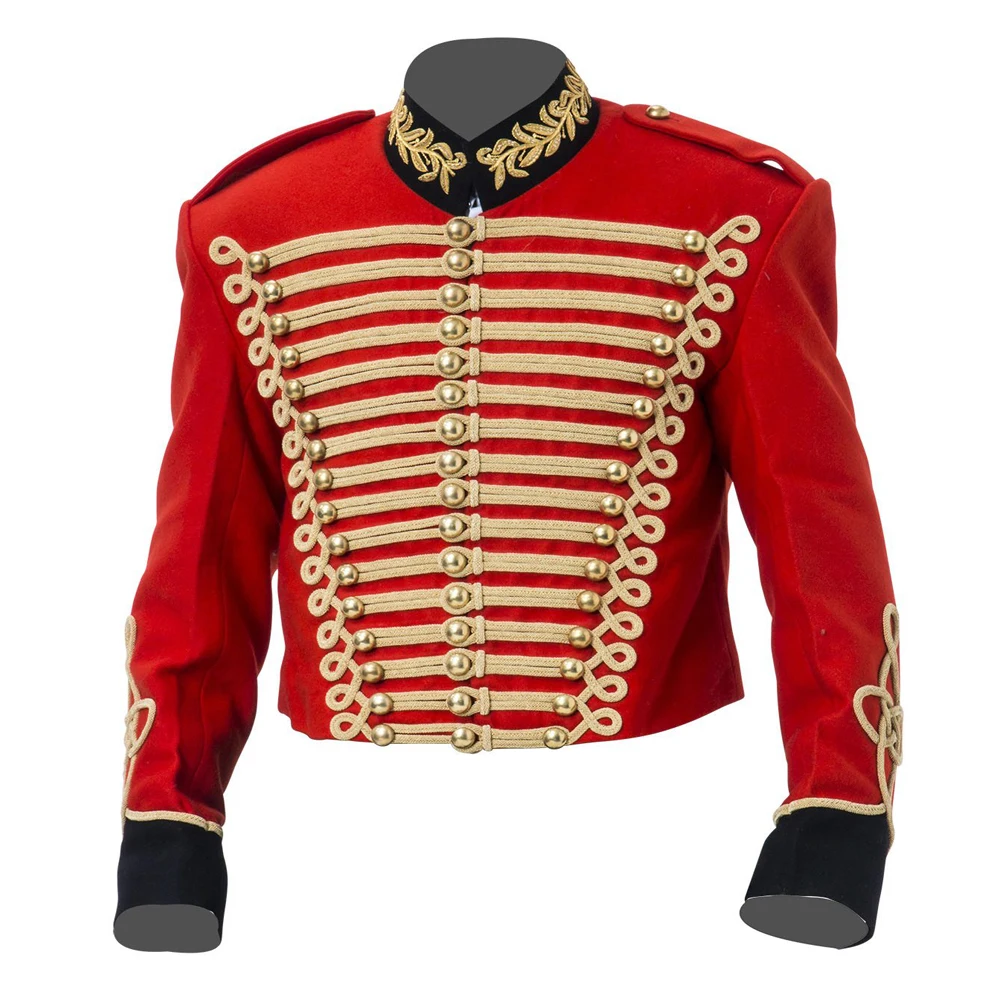 

19th century Medieval Hussar Officer Victorian Outfit Military Grade Cavalry Pelisse Jacket Costume