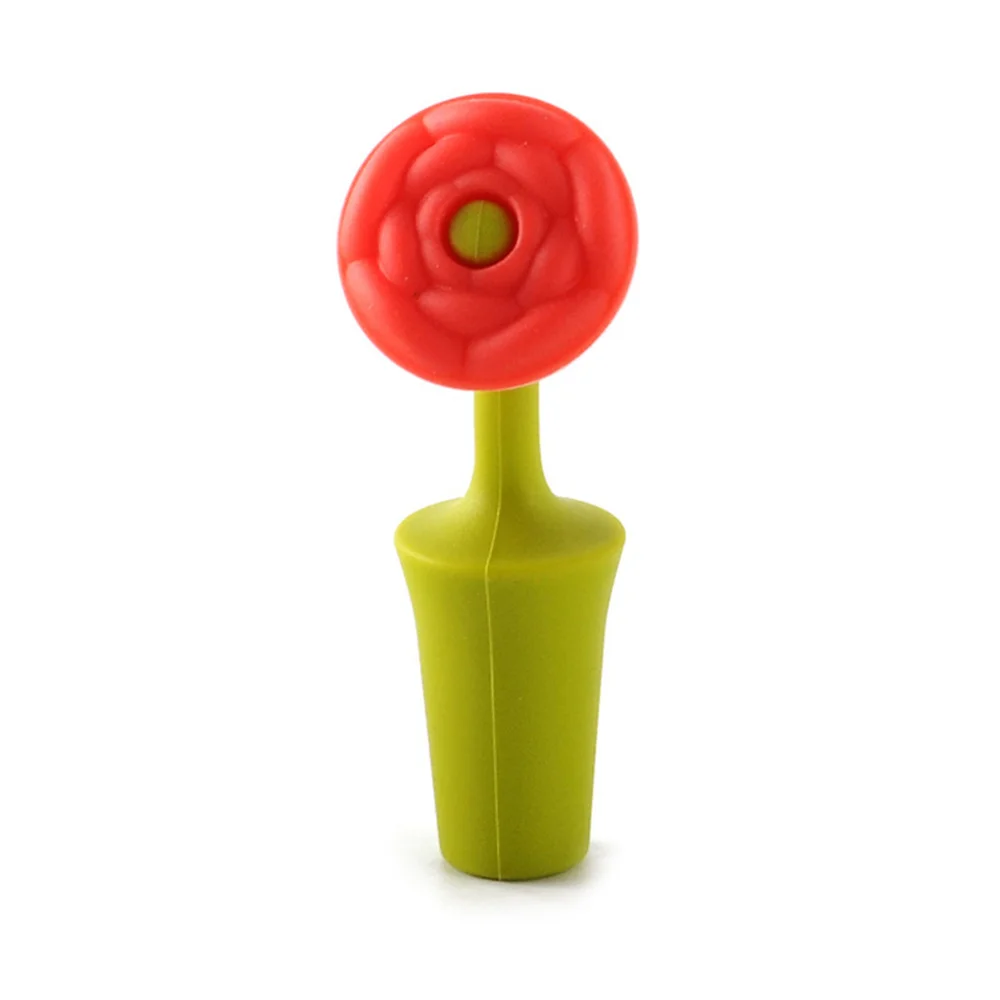 Flower Silicone Wine Bottle Stopper Wine Beer Champagne Bottle Leak-proof Sealing Cork Cork Convenient Kitchen Bar Accessories