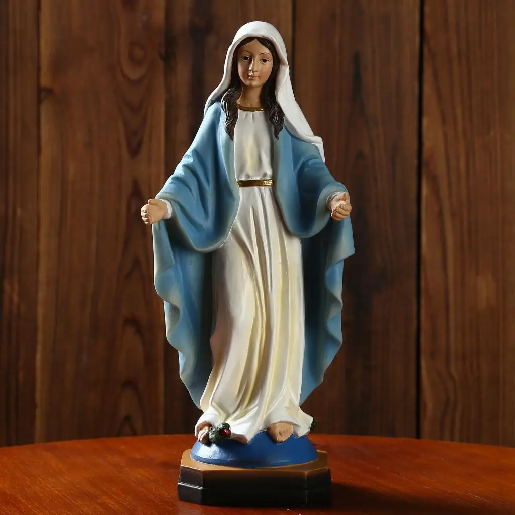 Katholische Madonna-Statue aus Kunstharz, Heilige Maria, Kunsthandwerk, Hochzeitsgeschenk, Weihnachten, Tischplatte, dekorative Renaissance-Kollektion