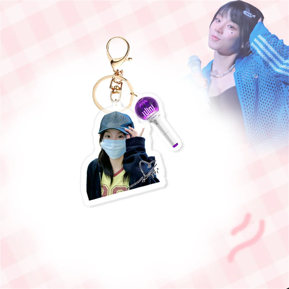 Kpop GIDLE Keychain 2pcs/Set Figure Printing Lightstick Acrylic Pendant Backpack Accessories YuQi Minnie Soyeon Fans Gift