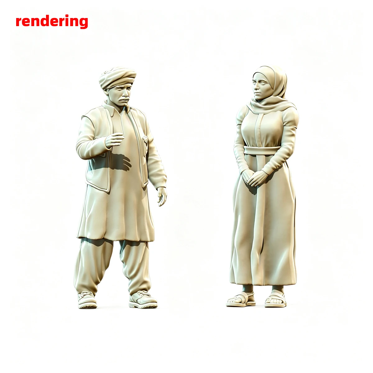 1/35 1/43 1/48 1/64 1/72 1/87 HO Maßstab Modellbausatz 3D Harz Miniatur Soldatenfiguren Diorama Unbemalt Zivilisten aus dem Nahen Osten DIY – Detail 10
