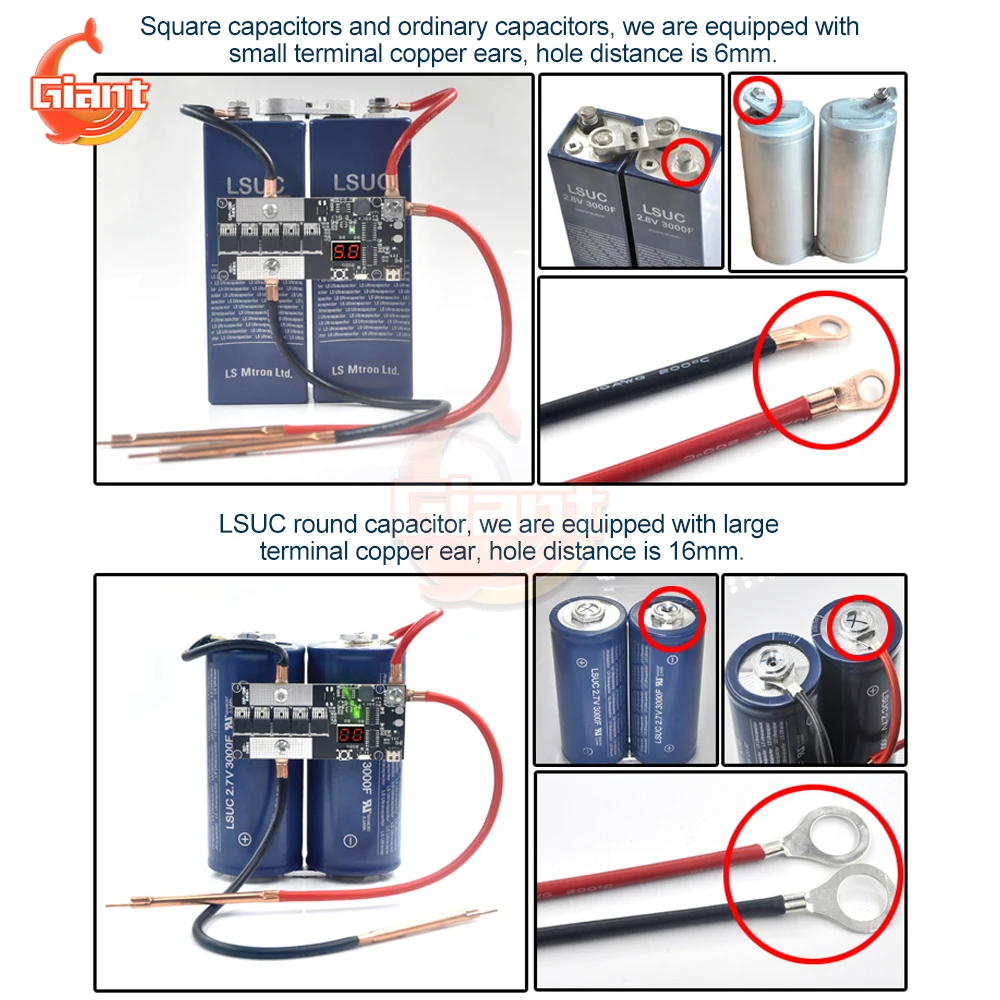 Scheda di controllo della saldatrice a punti portatile portatile batteria al litio condensatore Farad scheda principale di controllo del circuito