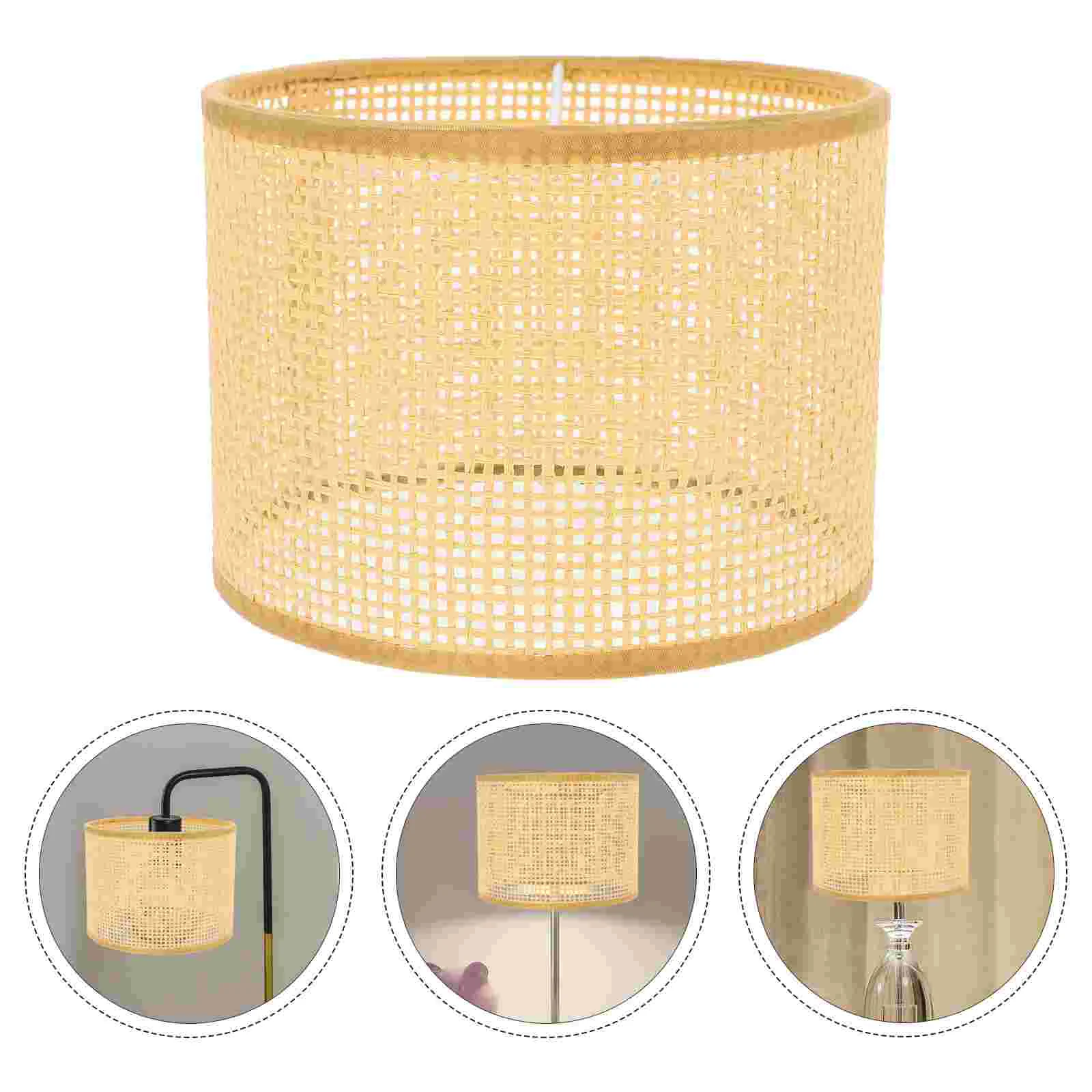 

Sun Shade Cream Rattan Lampshade Floor Basket 1600X1600X1200CM Woven Decor