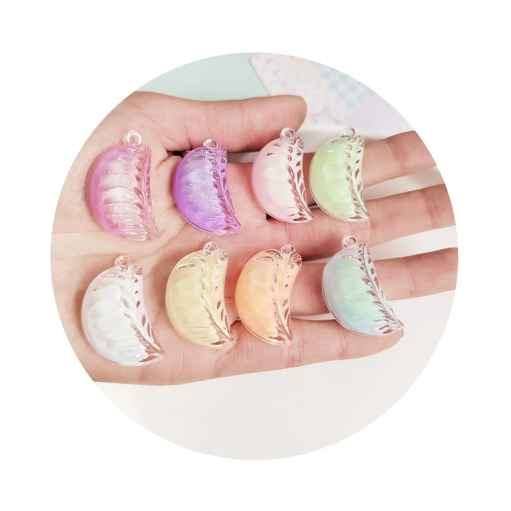 Wholesale Nightlight Dumplings Food Luminous Resin Charms For Earring Kawaii 3D Keychain Jewelry Making