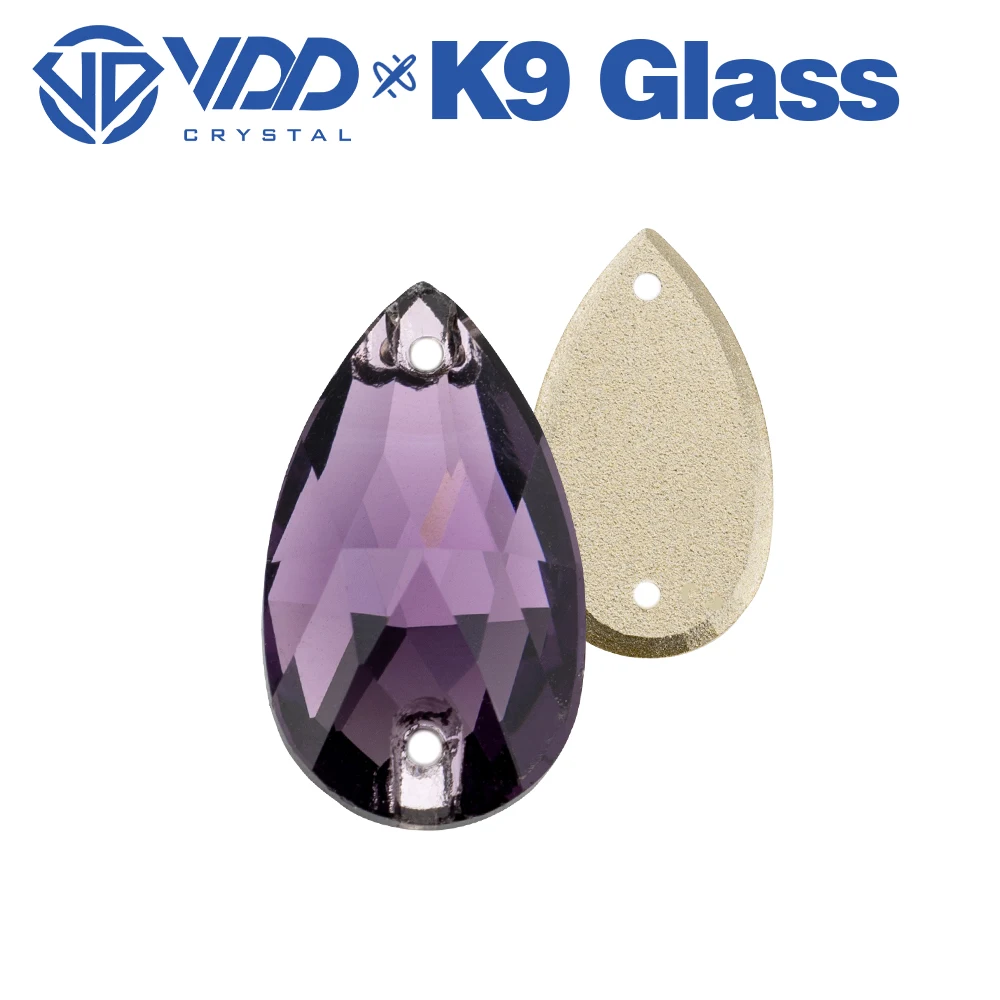 VDD Wholesale Pear Top Quality K9 Glass Sew On Rhinestones Crystal FlatBack Sewing Stones For Garment DIY Clothes Wedding Dress