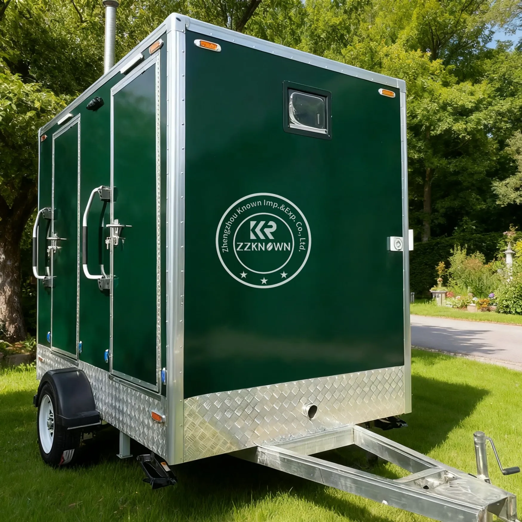 

Outdoor Portable Toilet Trailer Mobile Deluxe Wc Custom Restroom Mobile Luxury Bathroom Toilet Trailer for Weddings and Parties