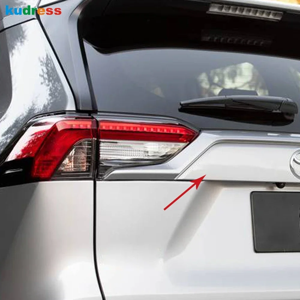 Rear Trunk Lid Cover Trim For Toyota RAV4 RAV 4 2019 2020 2021 2022 2023 2024 Carbon Car Tail Tailgate Molding Strip Accessories