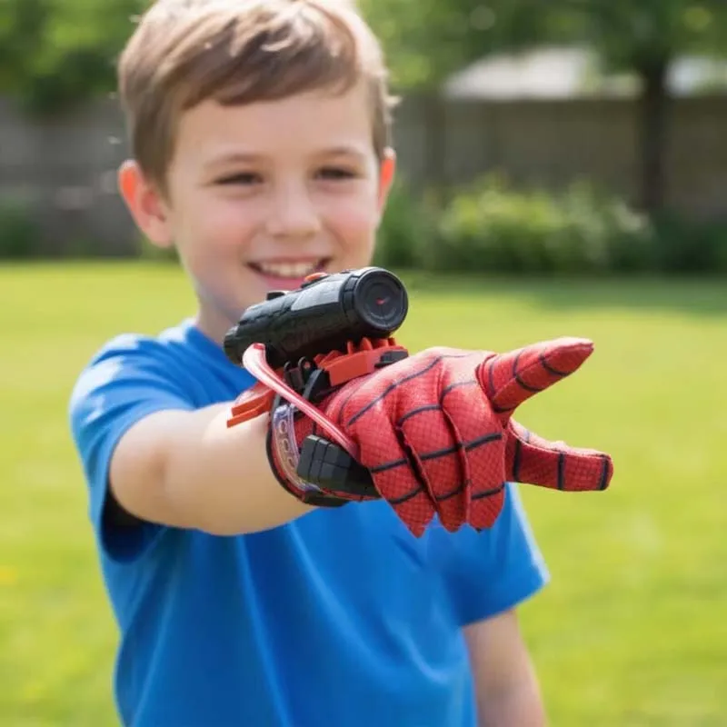 Herren Spinnennetz-Spritzhandschuhe Superhelden-Wassersprühspielzeug mit Handschuh-Handgelenk-Wassersprüher für Erwachsene – Detail 2