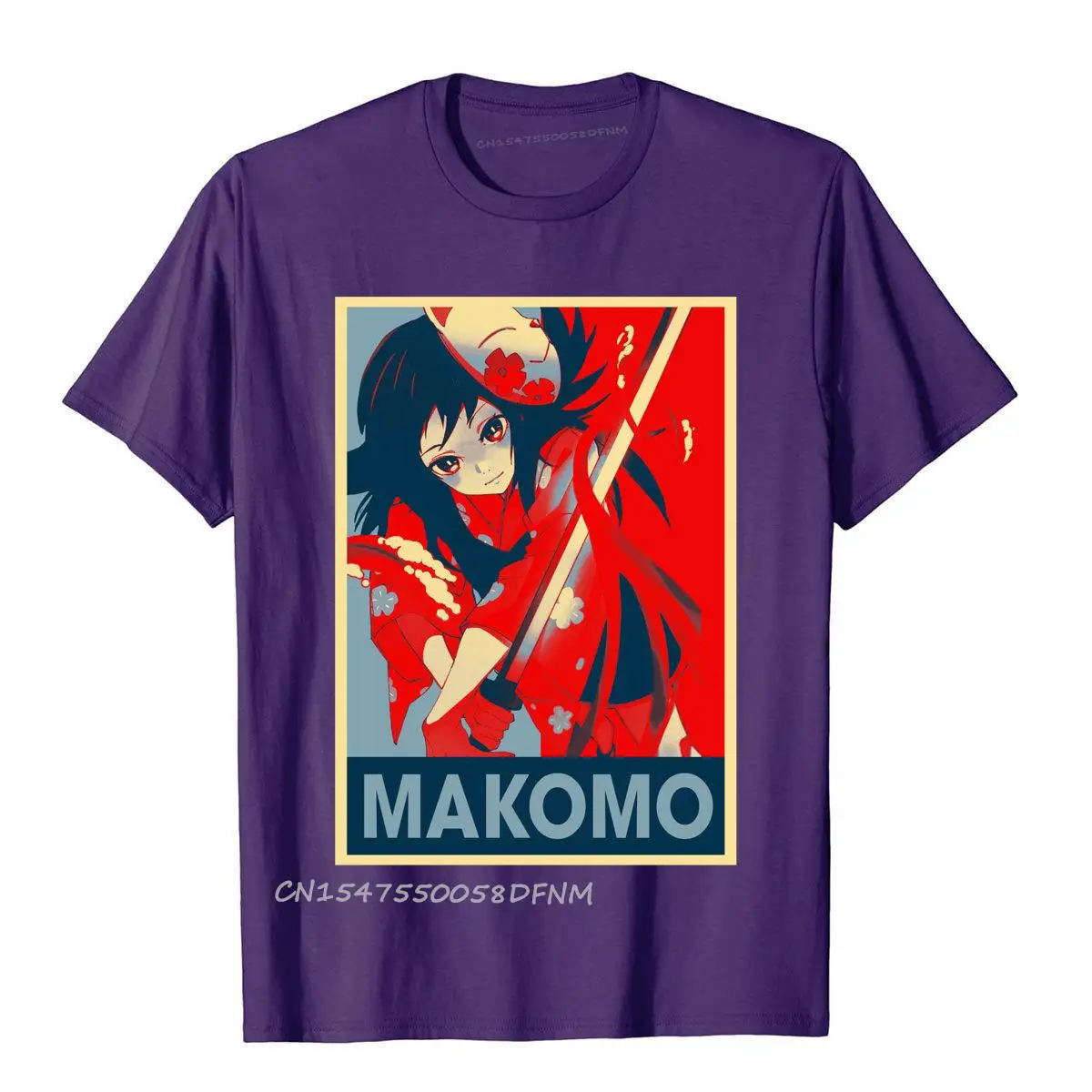 High Street Retro Art Makomo Demon Anime Men T Shirts Plain Premium Cotton Tops Shirt Birthday