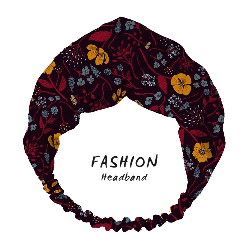 Fashion Women Bohemian Hair Bands Vintage Print Headbands Retro Turban Bandage Bandanas HairBands Hair Accessories Headwrap