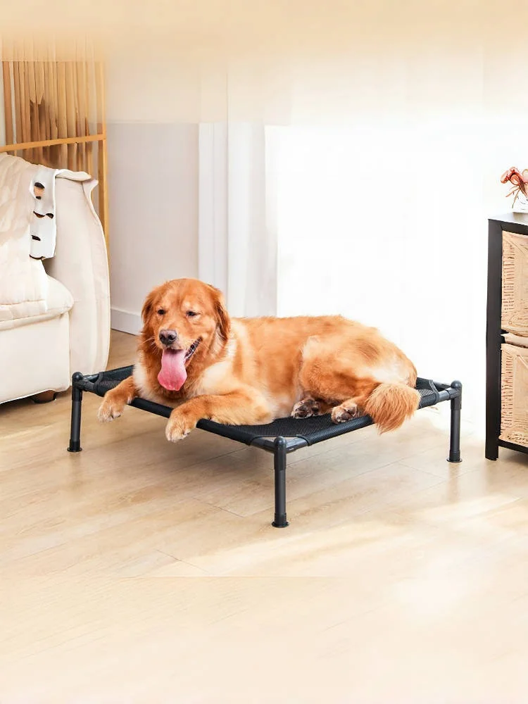 Pet Dog Cat Folding Elevated Bed  Pet Camping Bed Dogs Cat House Portable Removable Washable Four Seasons Dog Kennel Puppy Beds