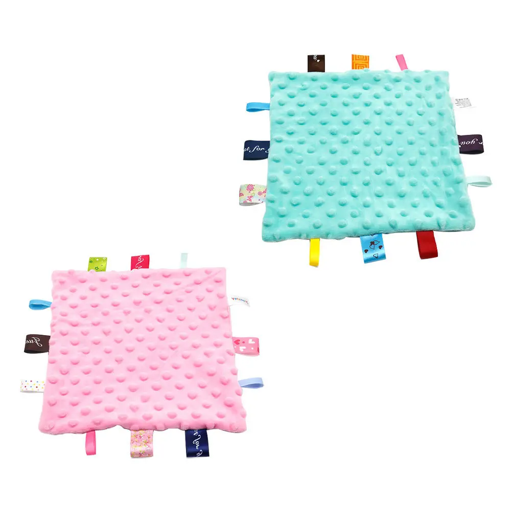 قطعتان من منديل مهدئ للأطفال بألوان زاهية، منشفة ناعمة سهلة الغسل، خفيفة الوزن وقابلة لإعادة الاستخدام، منشفة استرضاء للرضع #5